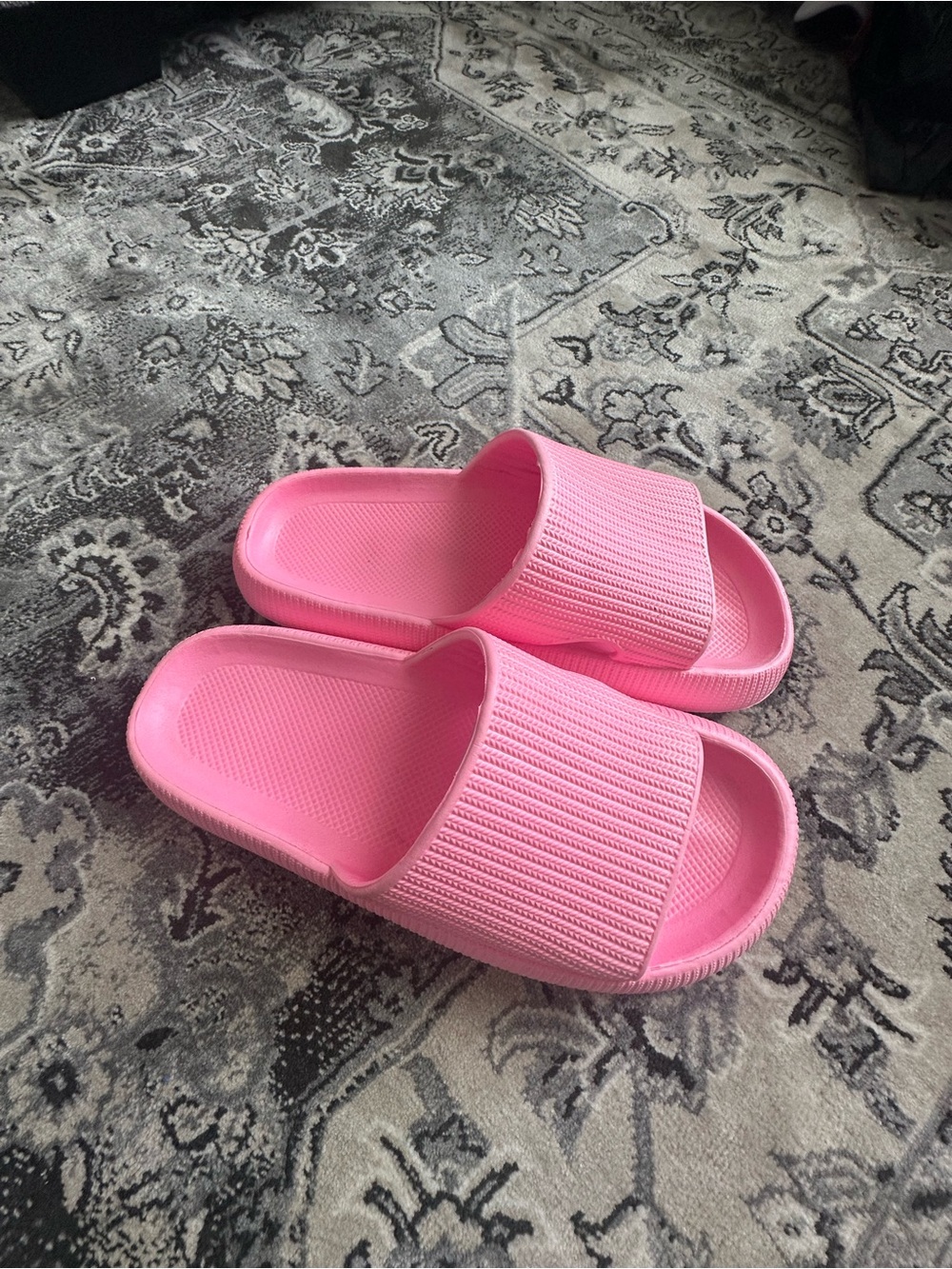 Bubblegum Pink Slide Sandals